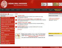 Tablet Screenshot of ordineingegneri.ve.it