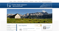 Desktop Screenshot of ordineingegneri.ud.it